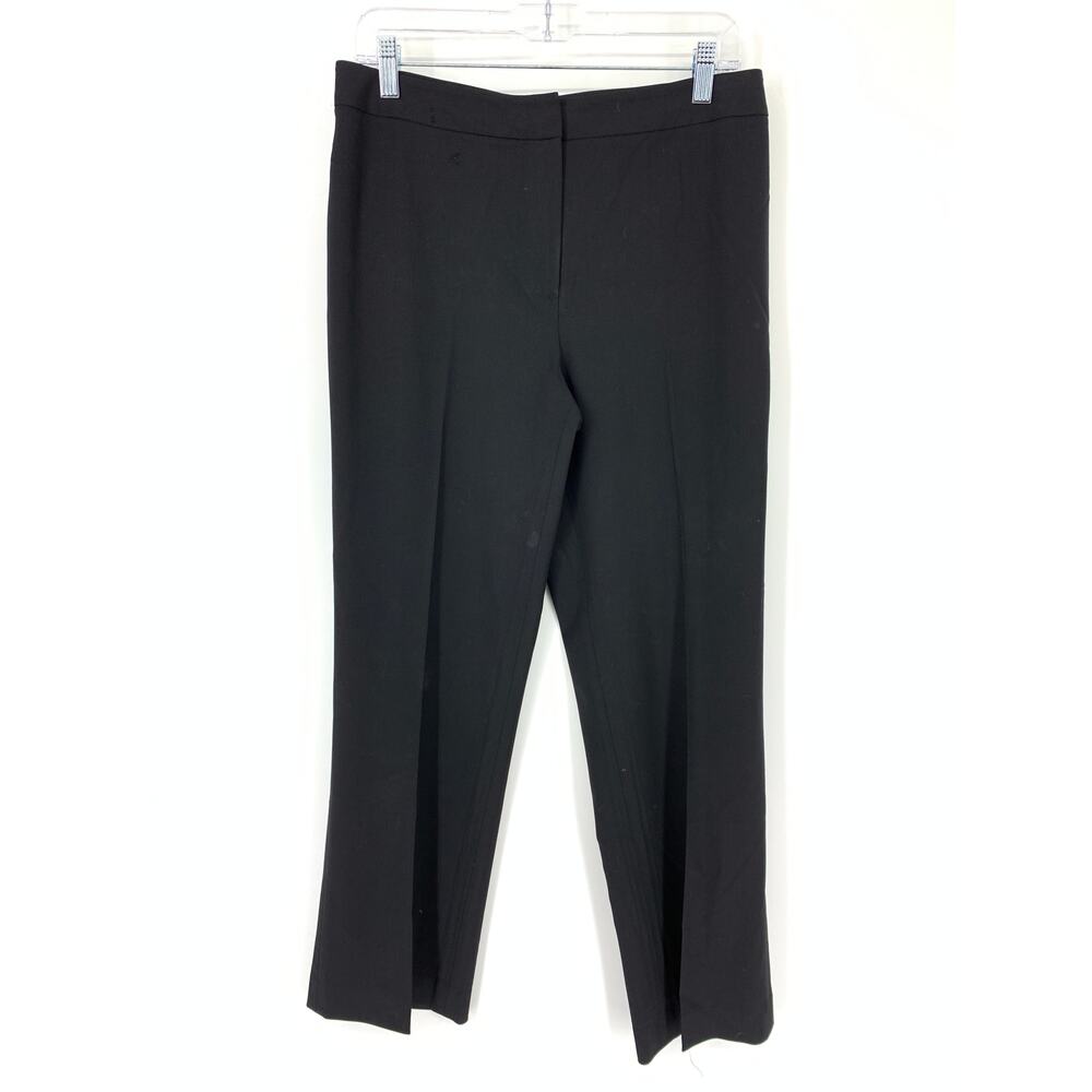 Lafayette 148 New York Women's Size 12 High Waist Pull-On Pants Black *FLAW